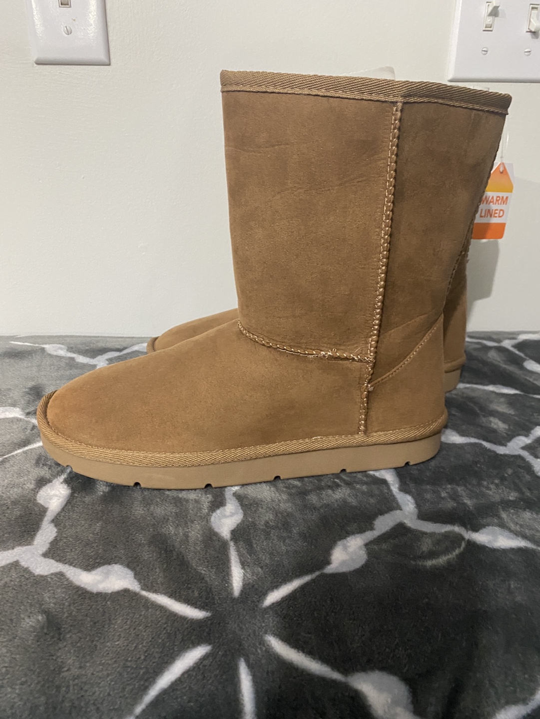 Warm lined suede winter boots - photo 2