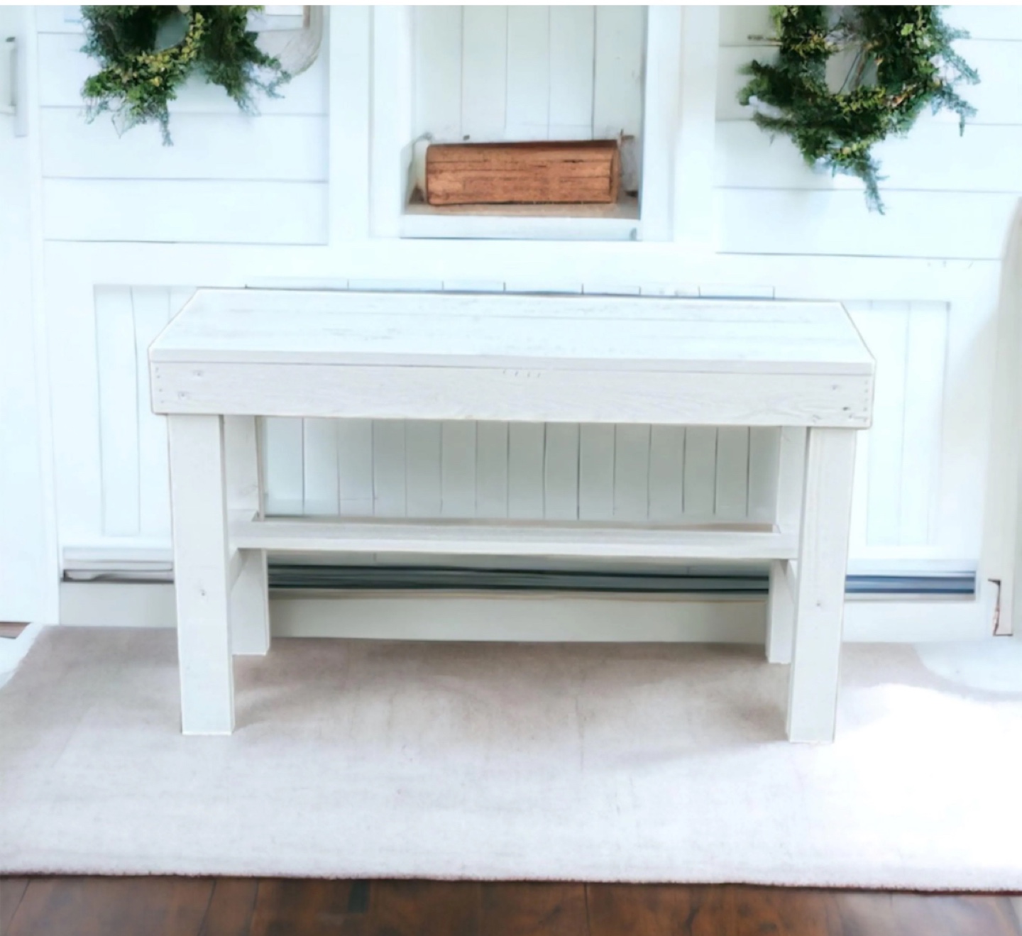 White Wooden Bench