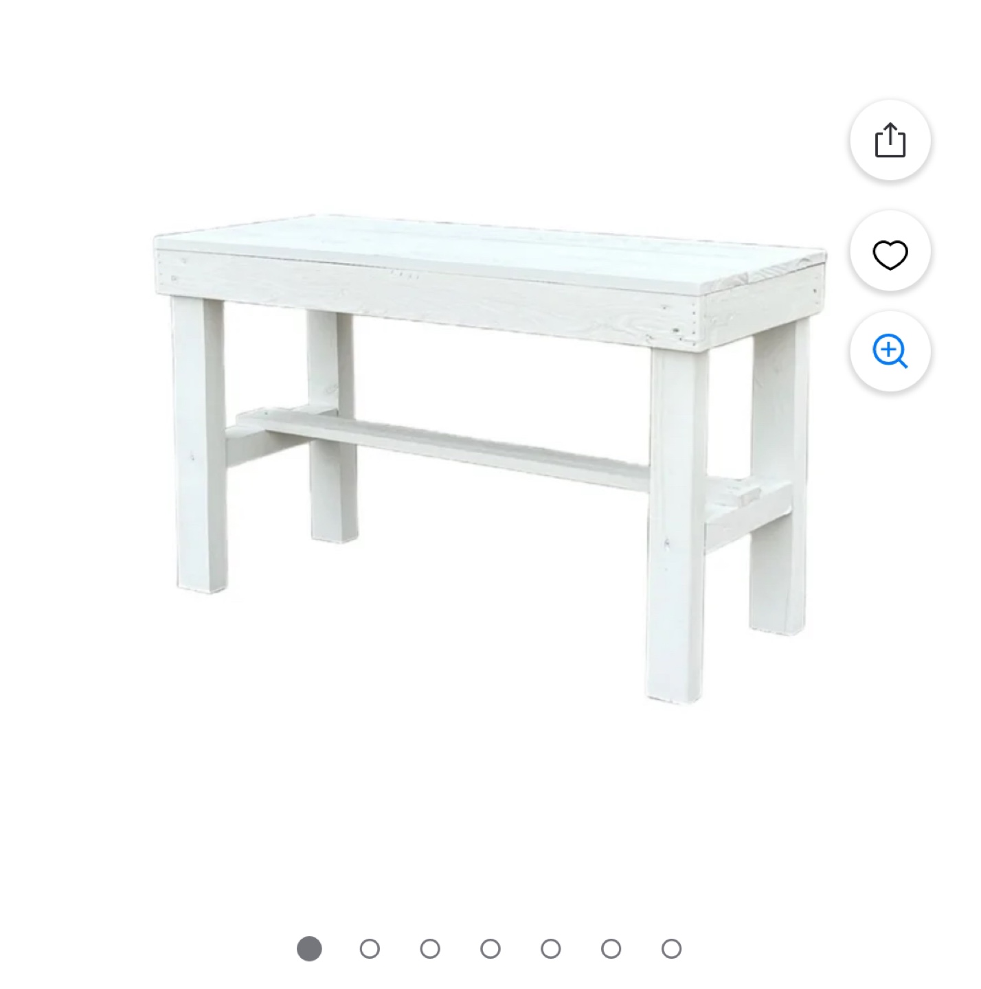White Wooden Bench - photo 2