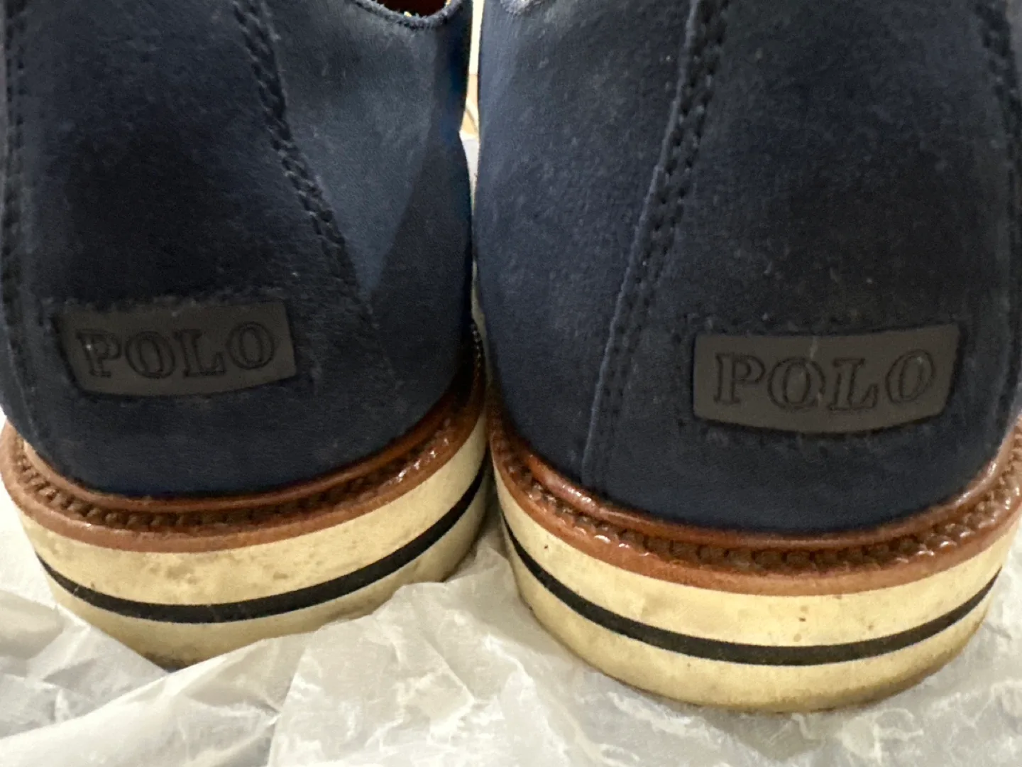 Polo Ralph Lauren Men's Navy Suede Sport Shoes - Size 10D 💚 image indicator(2)