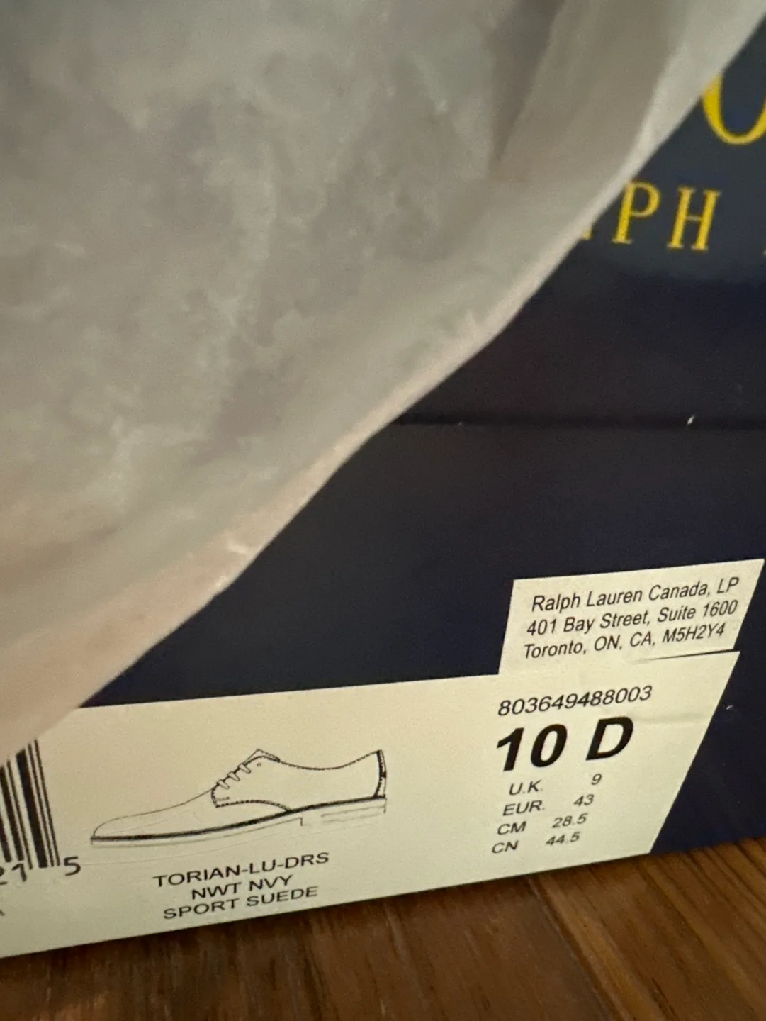 Polo Ralph Lauren Men's Navy Suede Sport Shoes - Size 10D 💚 image indicator(4)