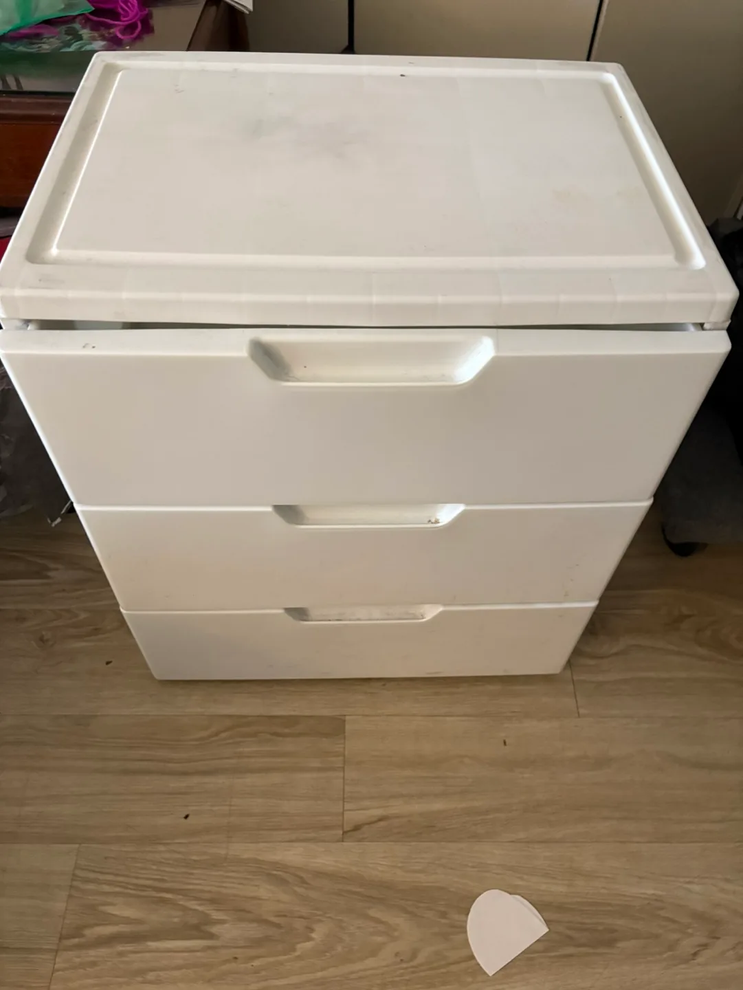 White Plastic 3-Drawer Storage Chest image indicator(2)