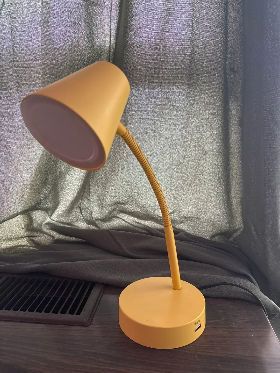 Yellow Desk Lamp with USB Charging Port thumbnail
