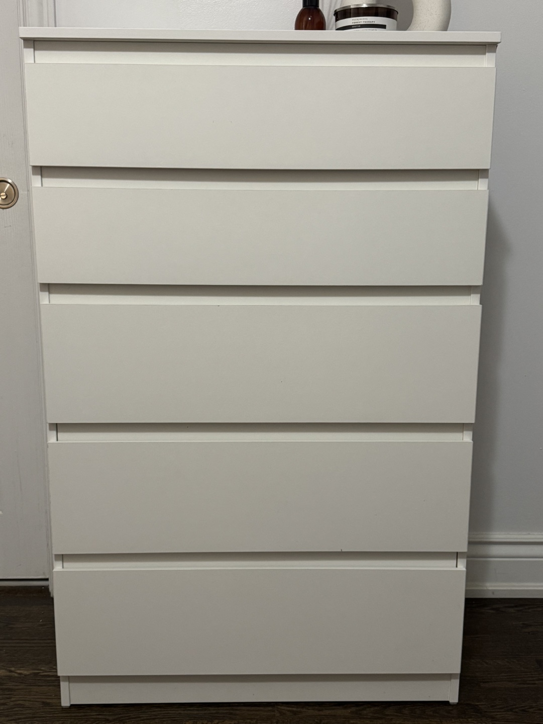 Ikea White 5-Drawer Chest - Excellent Condition