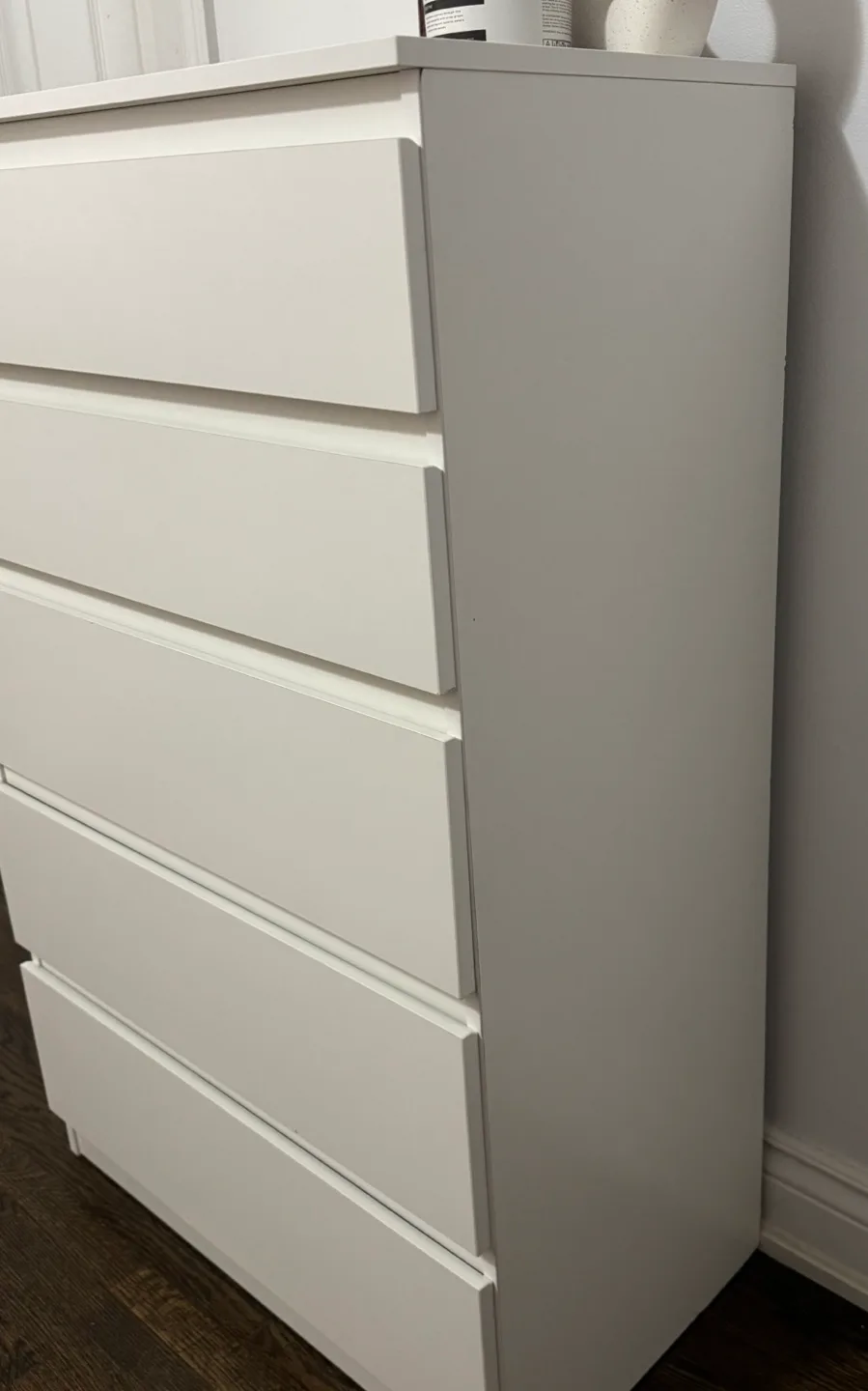 Ikea White 5-Drawer Chest - Excellent Condition image indicator(3)