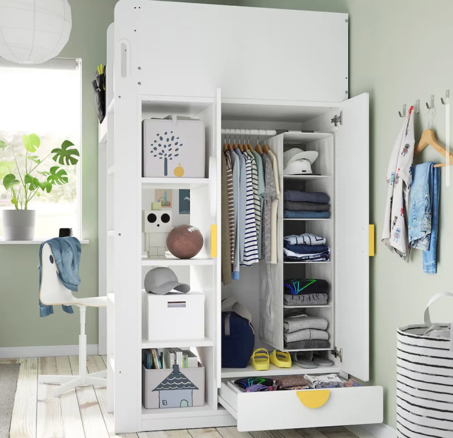 IKEA White High Sleeper Kid’s Bunk Bed with Desk and Wardrobe image indicator(3)