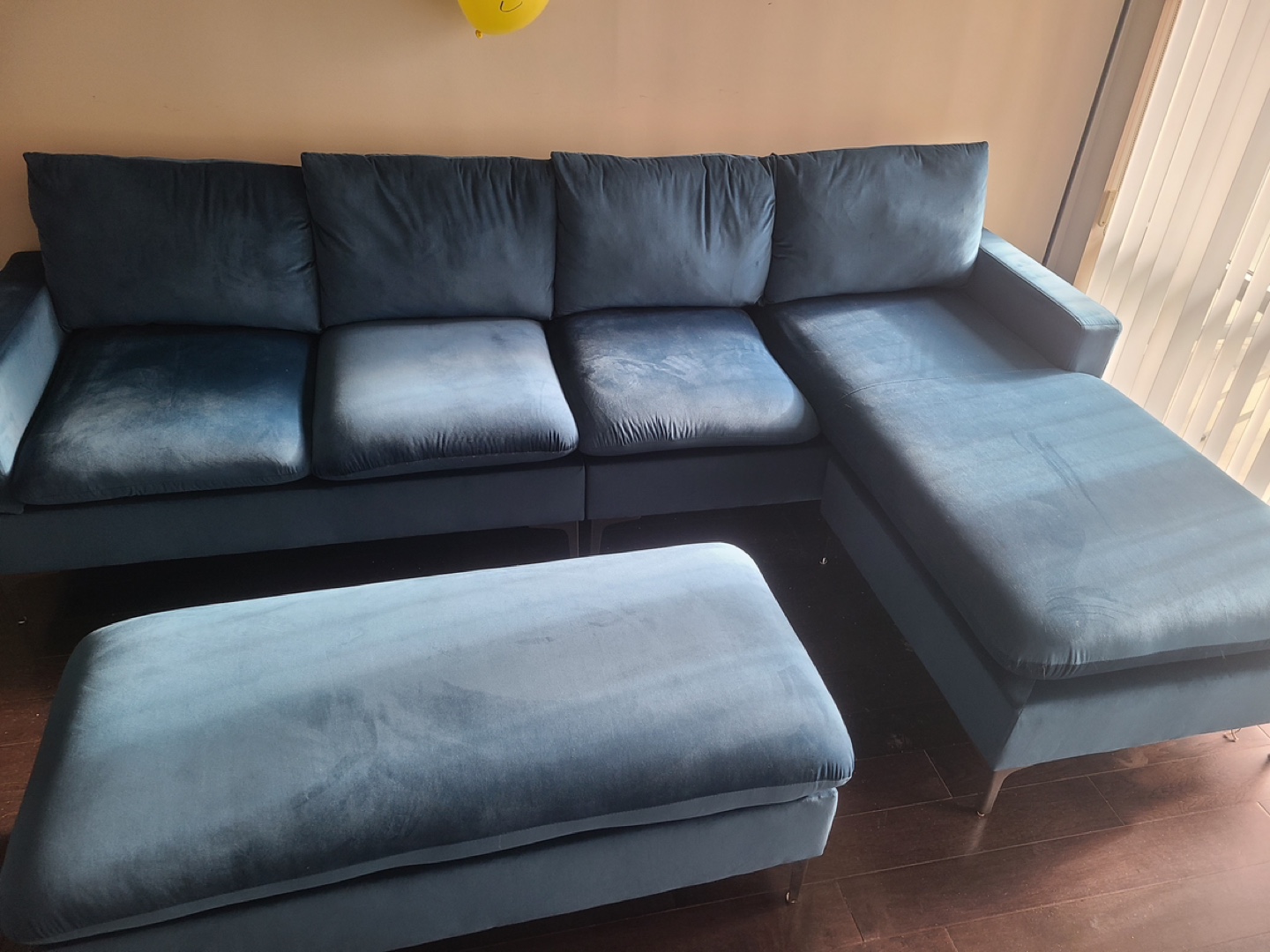 Move out - Velvet Sectional Sofa with reversible chaise - photo 2