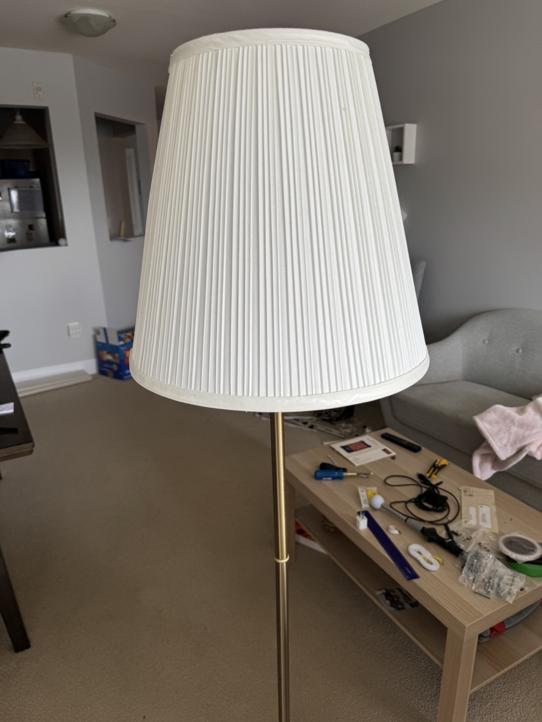 Floor Lamp with Pleated Shade - photo 2