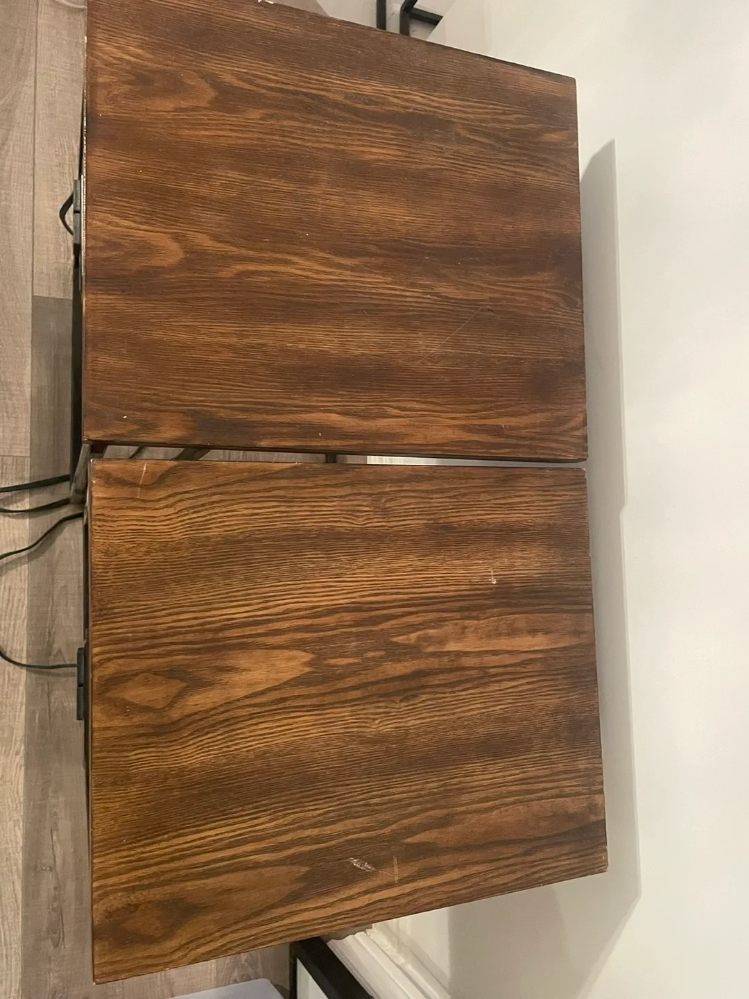 Pair of Industrial Style End Tables with USB and Outlets image indicator(2)