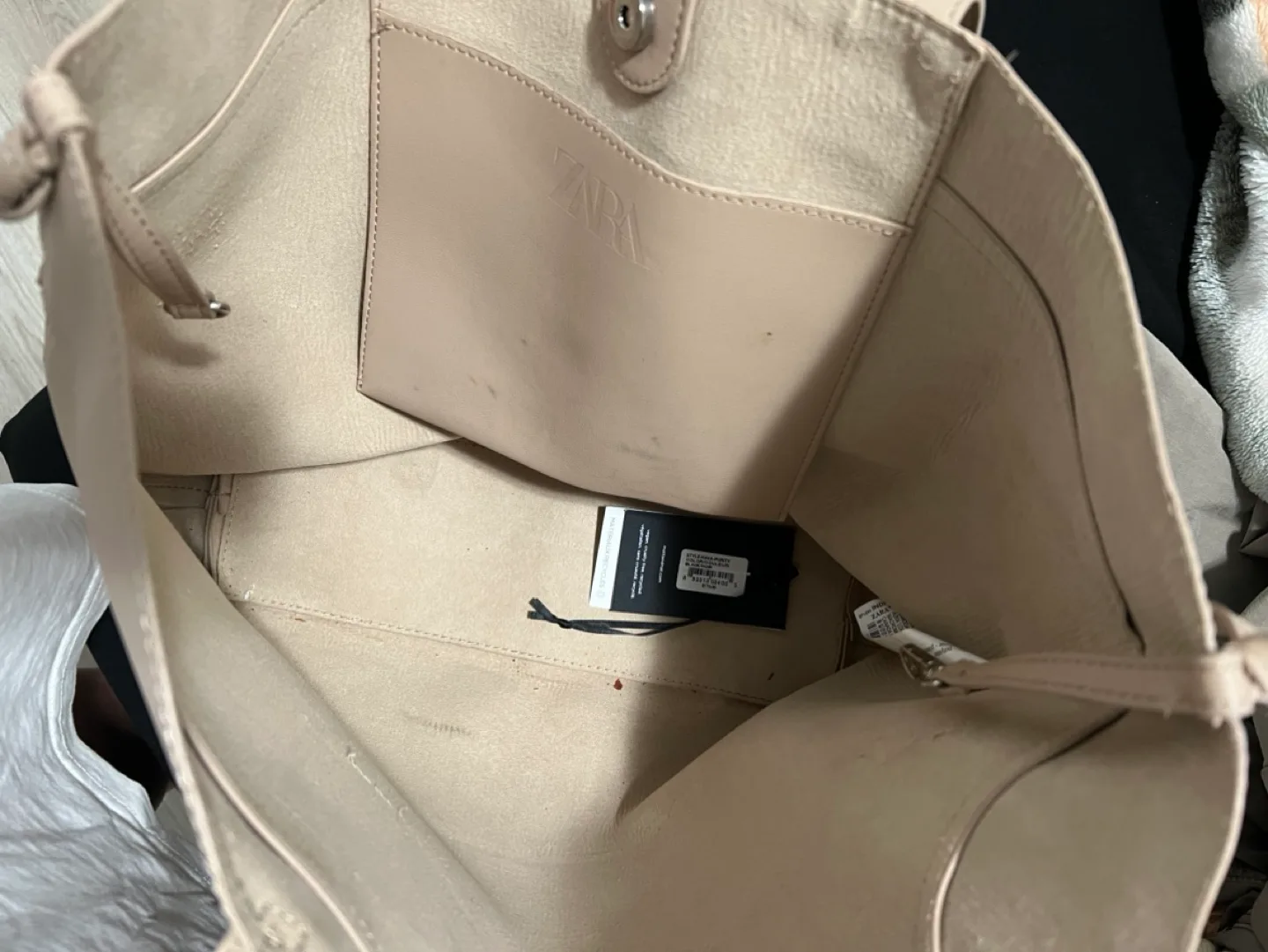 Beige Zara Tote Bag image indicator(4)