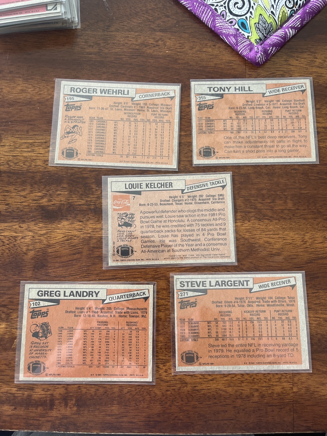 1981 Topps Football Cards - Lot of 10 for $5 - photo 4