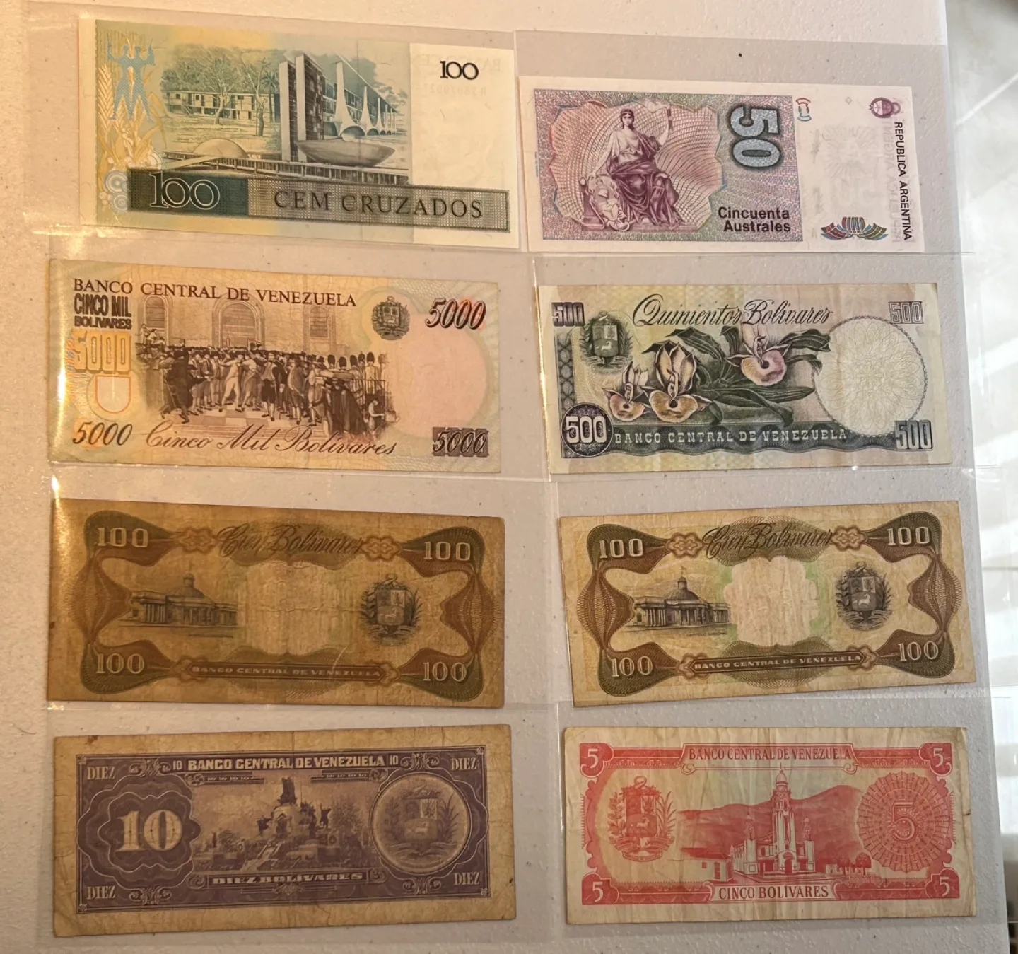 Collection of vintage banknotes from South America image indicator(2)