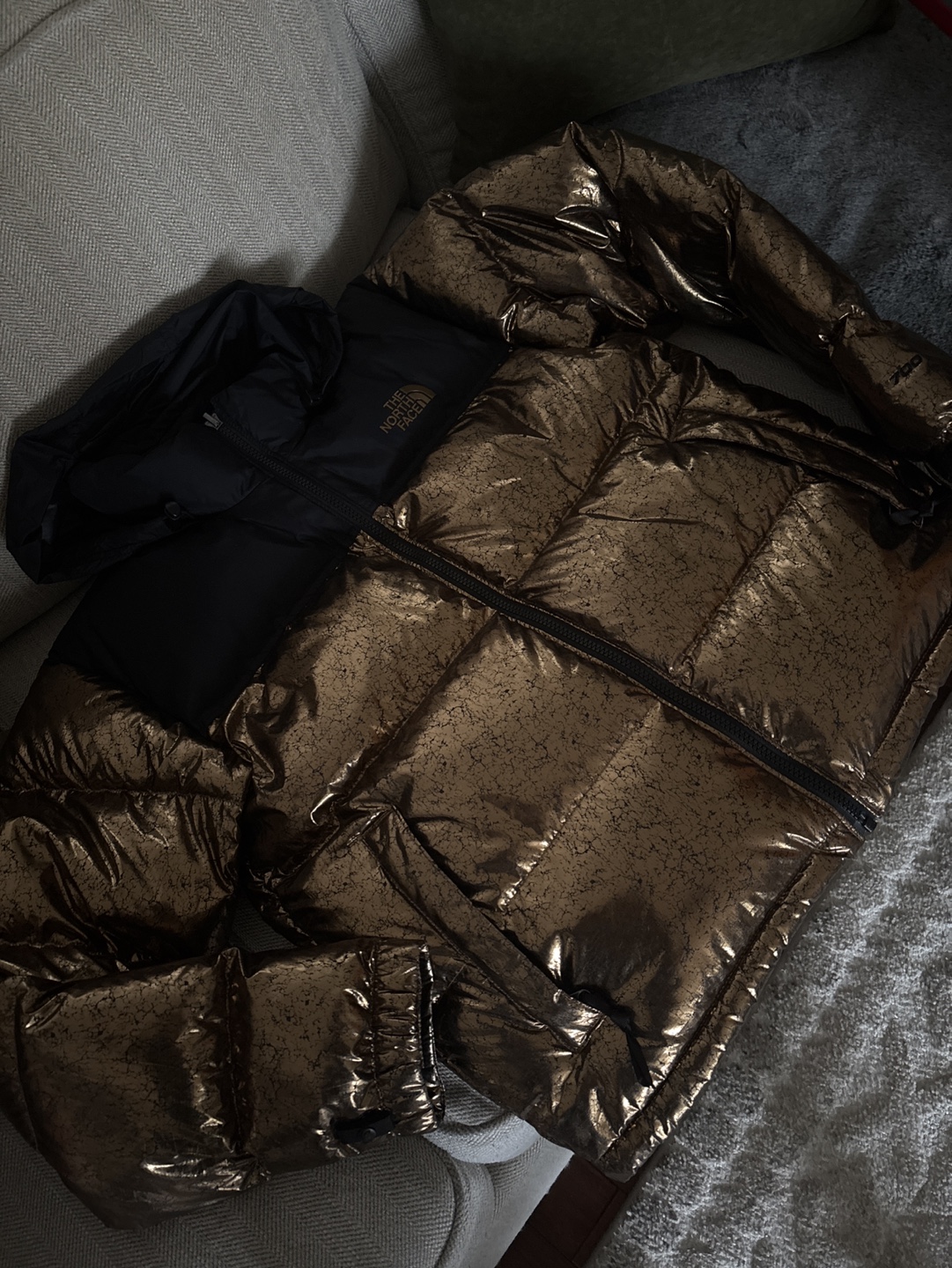 Metallic Puffer Jacket Ladies Medium