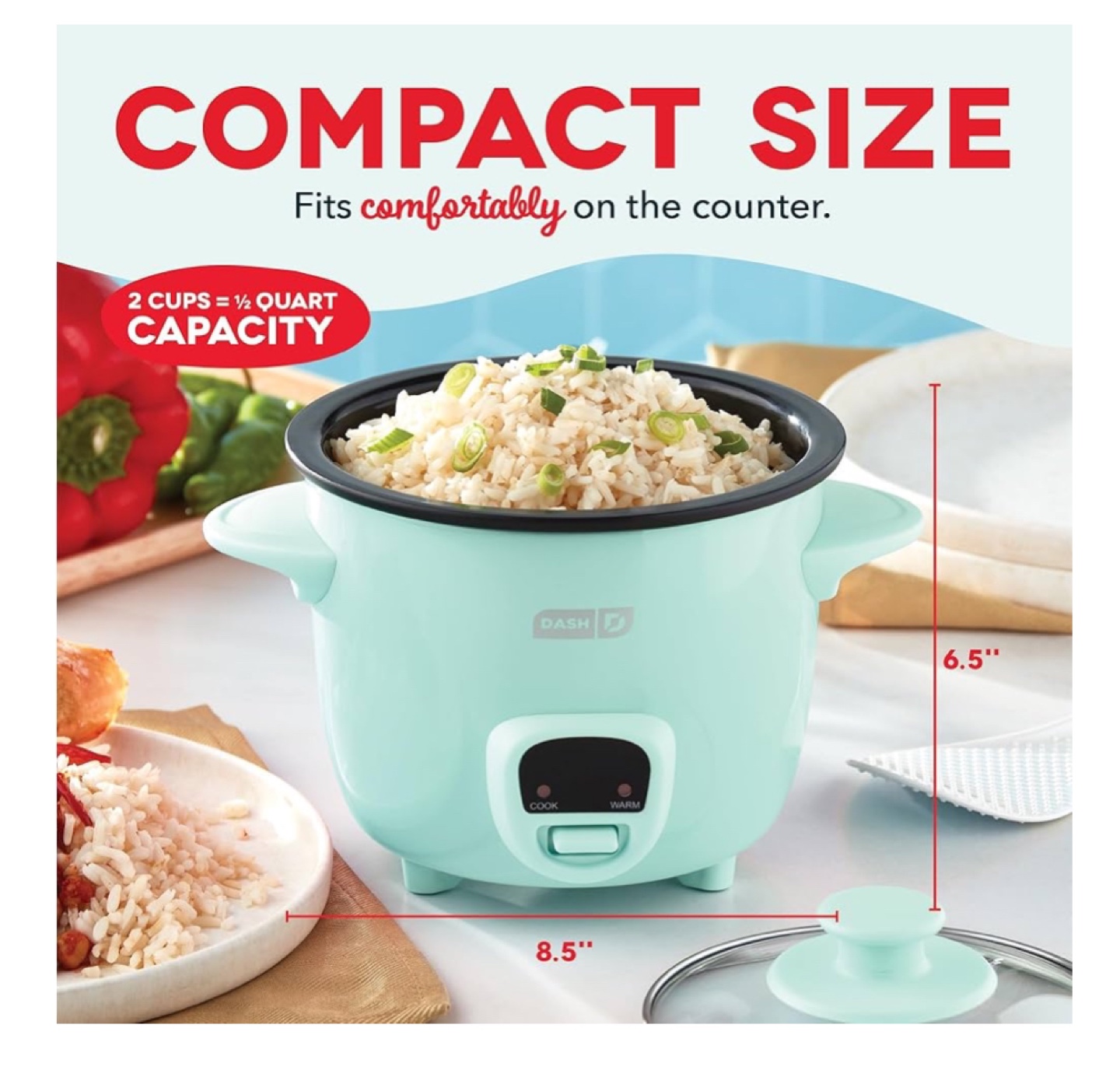 Rice Cooker - Mint Green - DASH Compact - photo 5