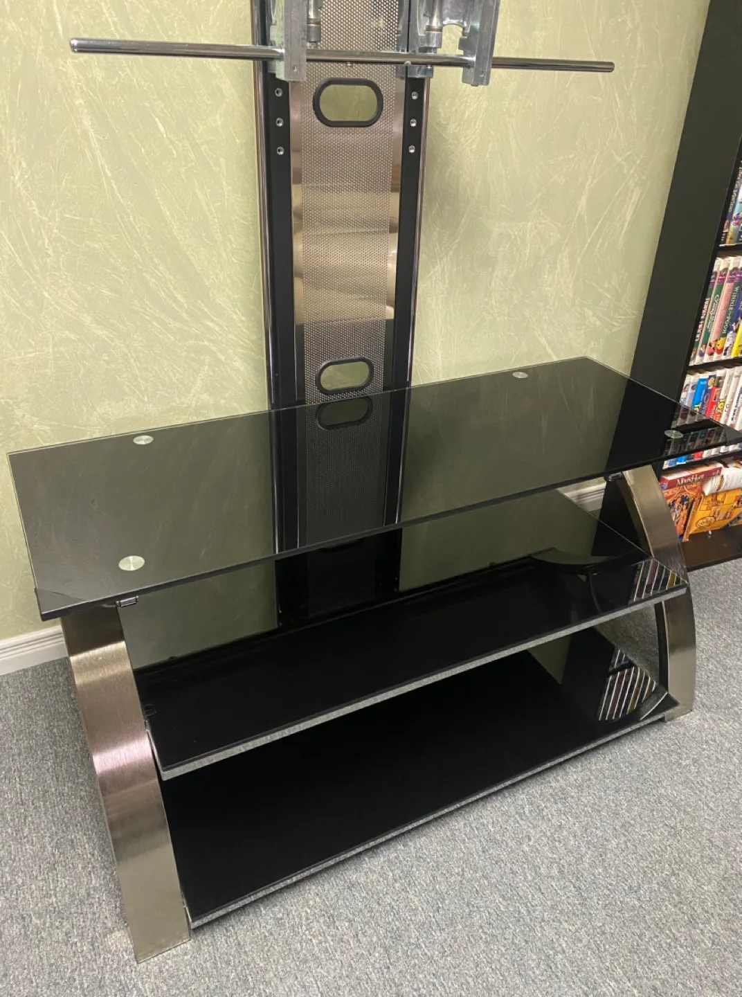 Glass TV Stand with Mounting Bracket image indicator(2)