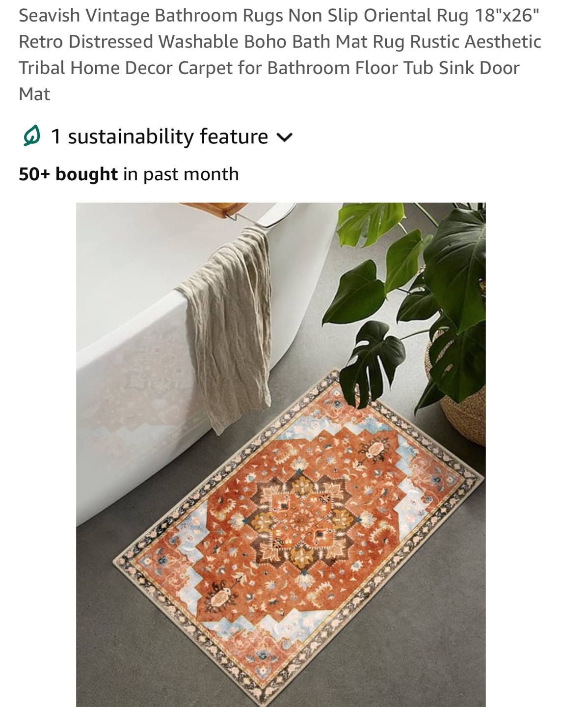 Seavish Vintage Bathroom Rug Set - photo 5