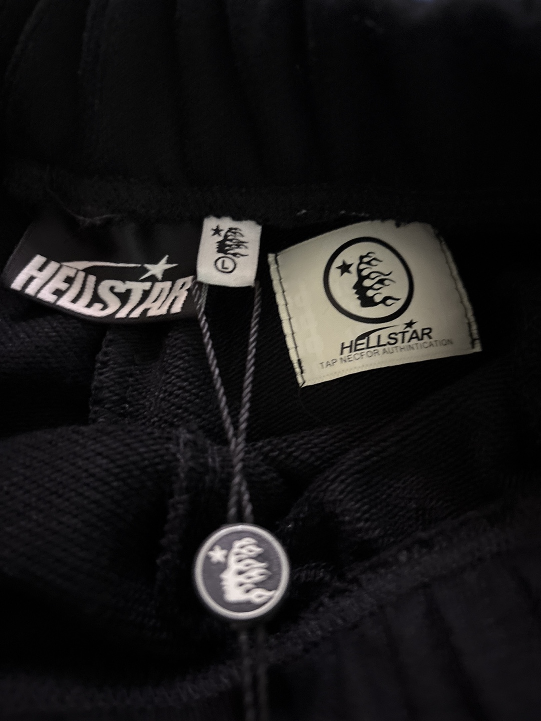 Hellstar Black Flame Joggers - Size Large - photo 3