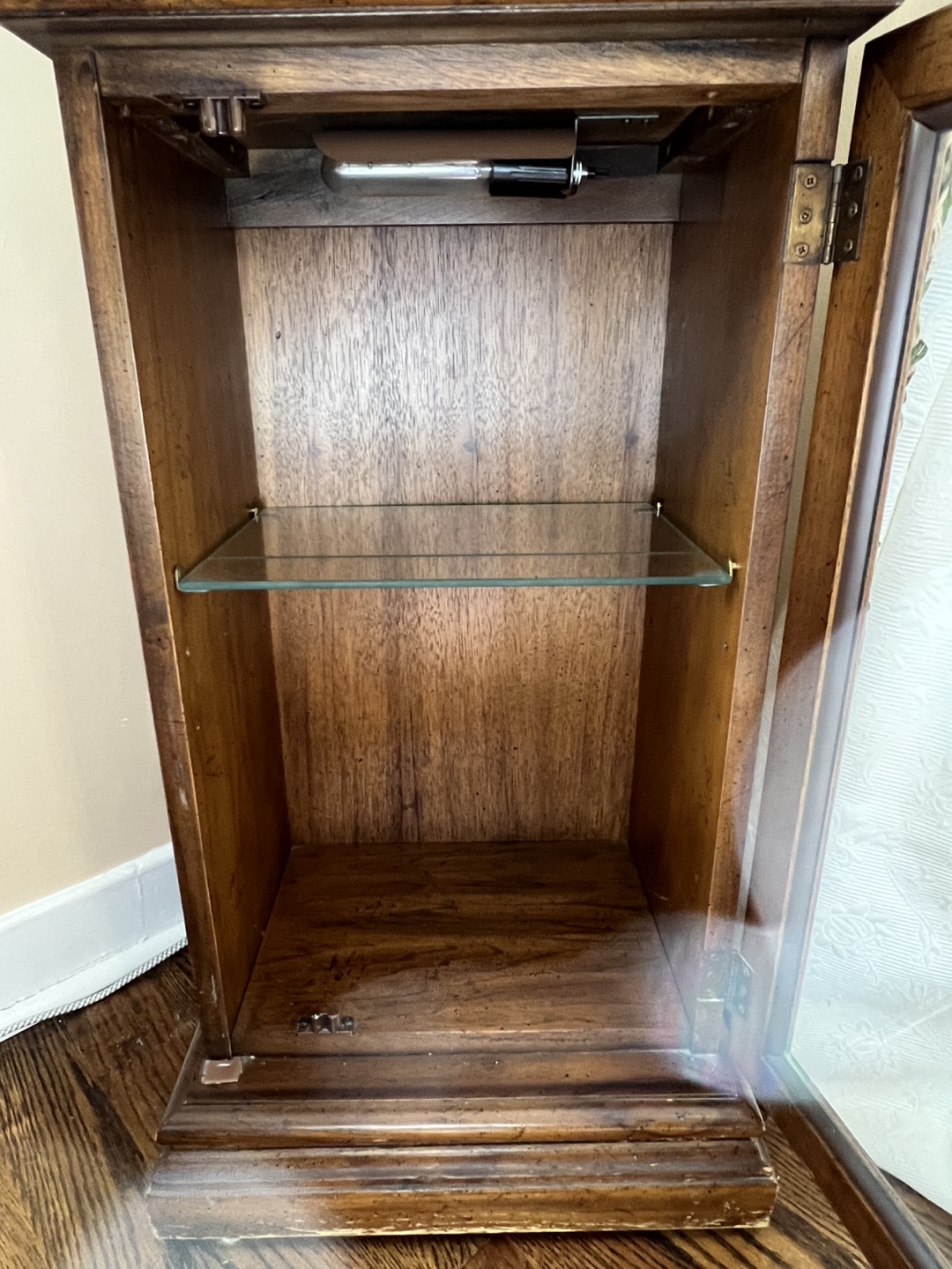 Wood Curio Cabinet with Glass Shelves - photo 4