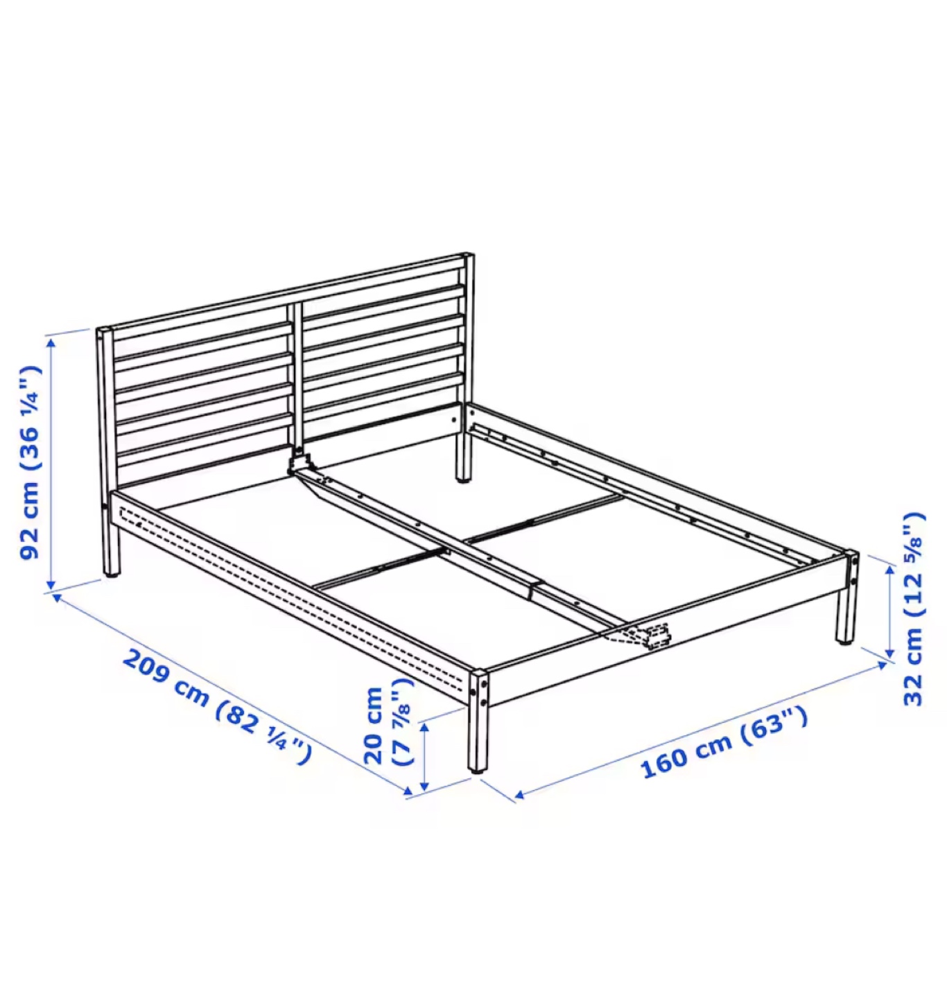 IKEA TARVA Queen Bed Frame - Light Pine - photo 2