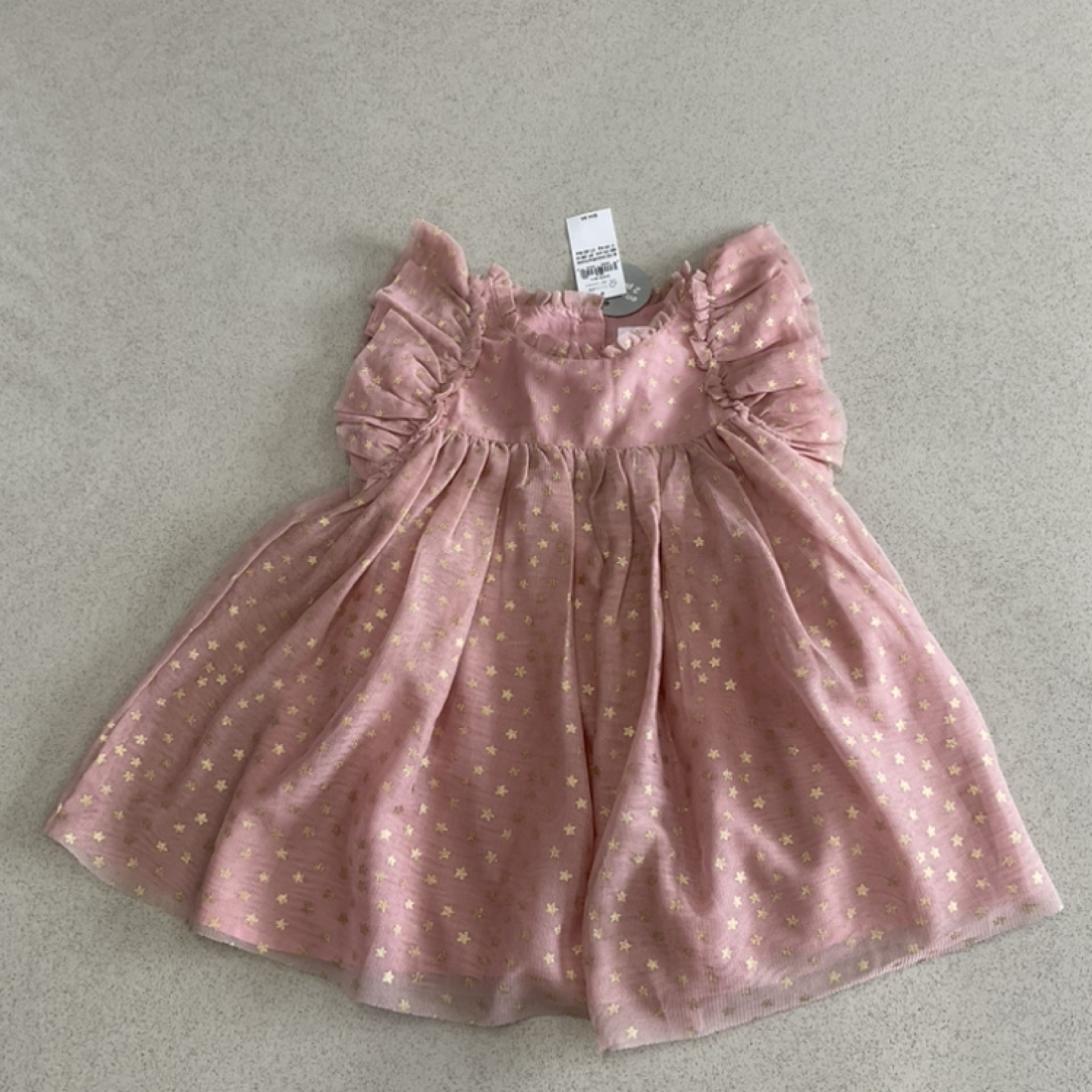 Adorable Pink & Gold Star Baby Girl Dress - photo 4