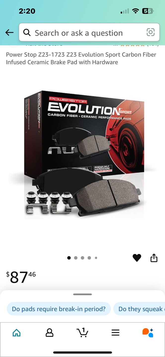 Powerstop brake pads z23-1723 - Acura mdx