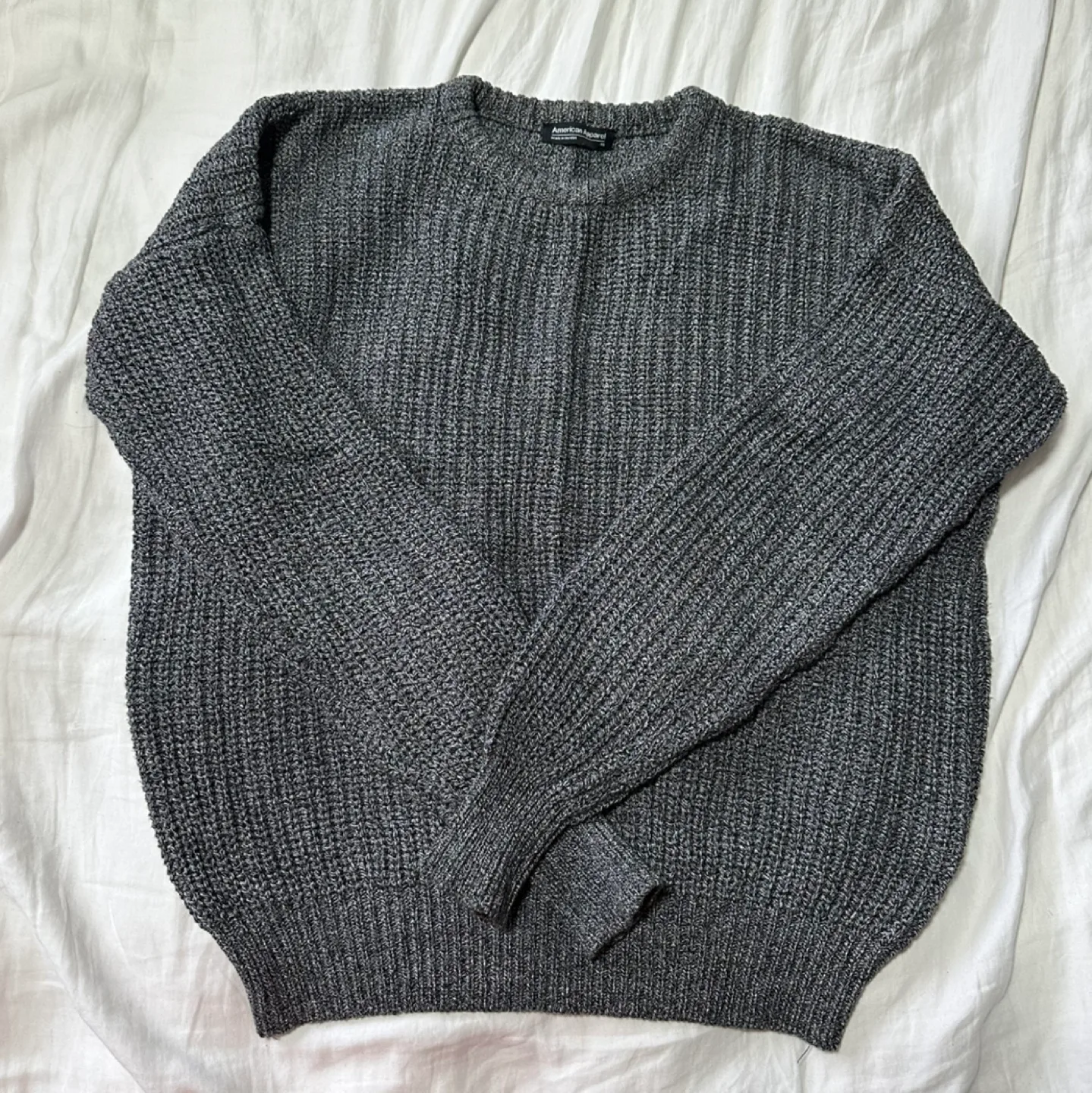 American Apparel Grey Knit Sweater Size XS image indicator(3)