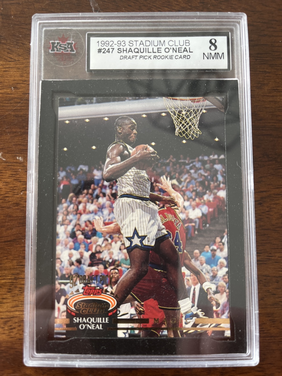 1992-93 Stadium Club Shaq Rookie Card #247 - Graded NM-MT 8