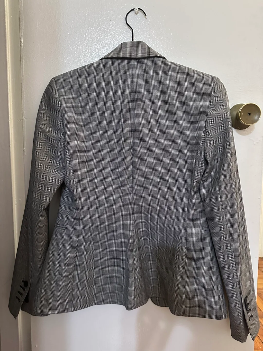 Express Gray Plaid Blazer, Size 0 image indicator(3)