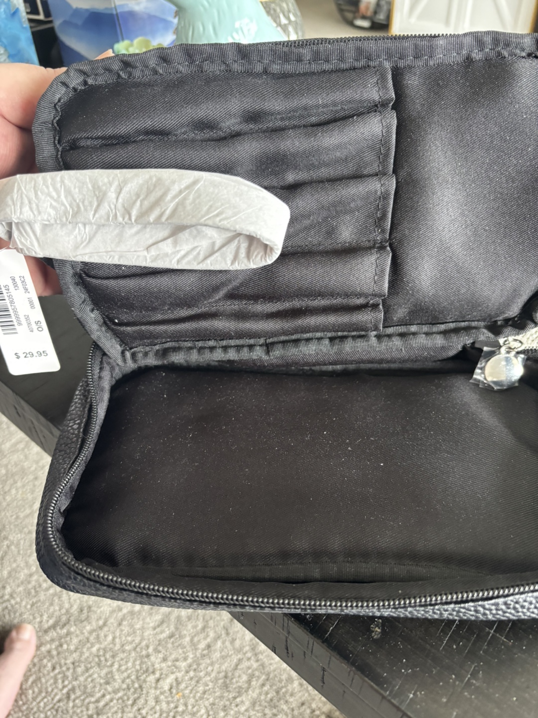 la Vie en Rose Black Travel Cosmetic Bag - photo 3