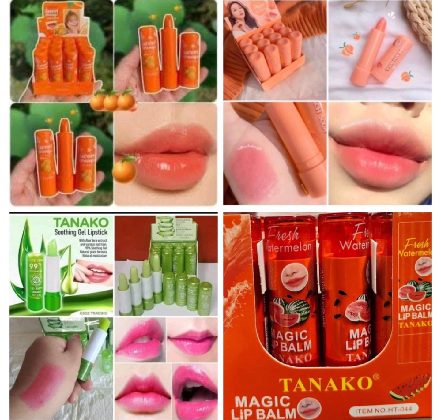 Tanako Magic Lip Balm Set - Aloe Vera & Watermelon - photo 2