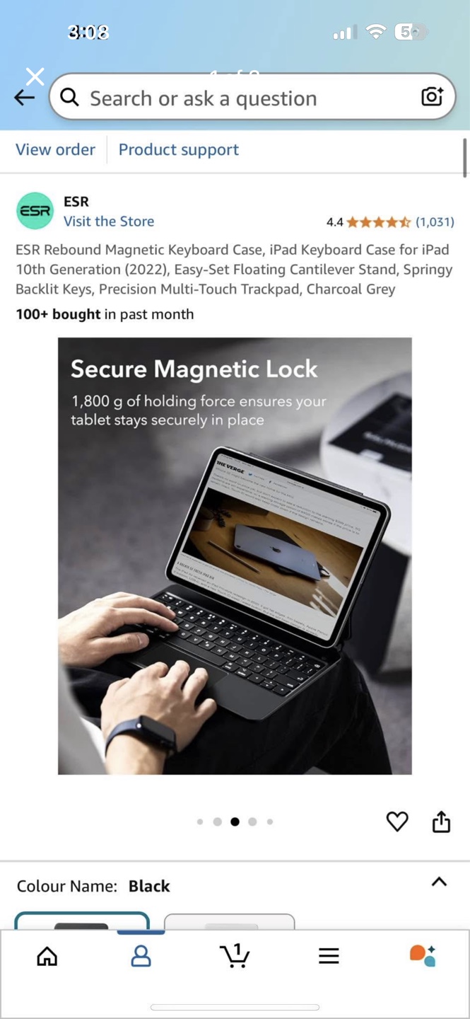 Magnetic Keyboard Case for iPad 10th Gen - photo 2