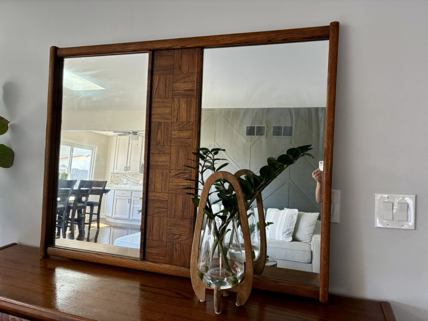Mid Century Modern Lane Mirror - photo 2