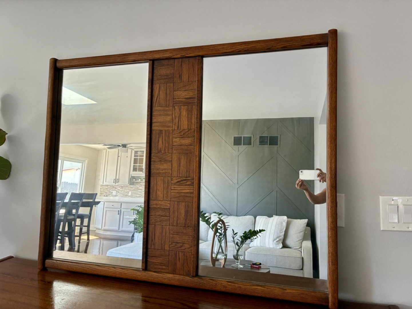 Mid Century Modern Lane Mirror - photo 4