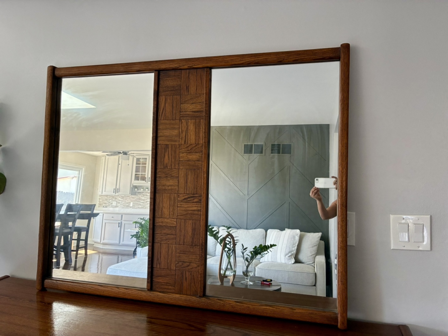 Mid Century Modern Lane Mirror - photo 3