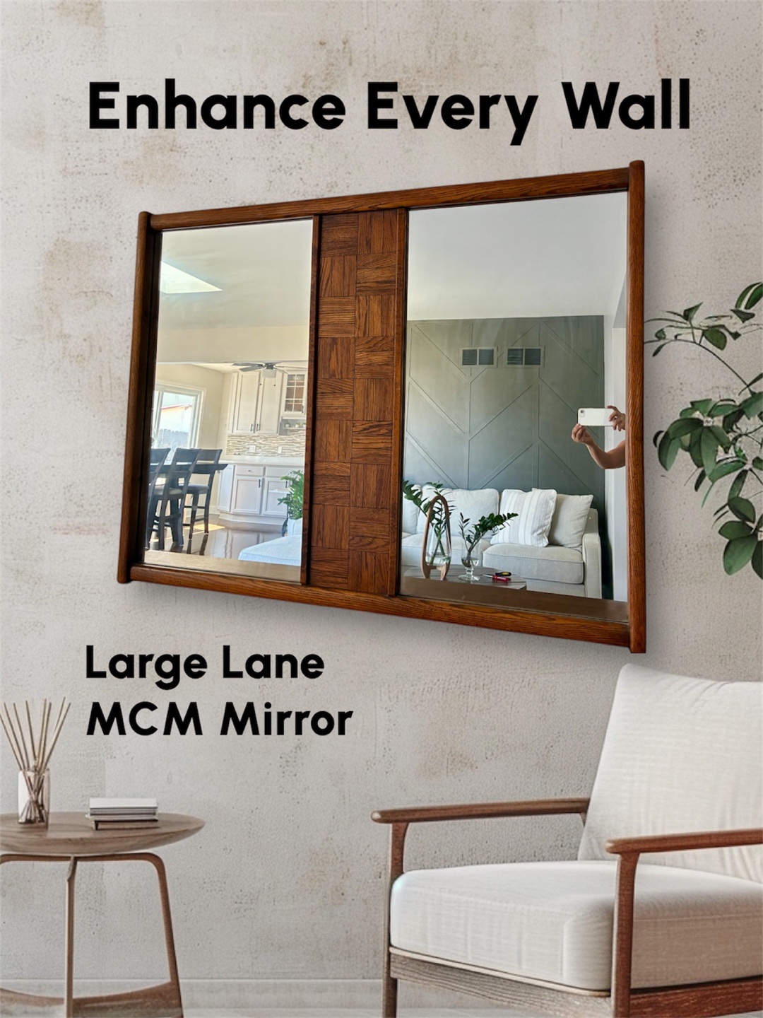 Mid Century Modern Lane Mirror