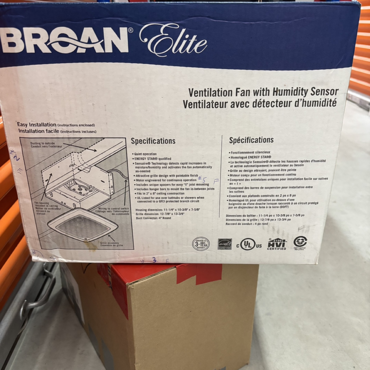 Broan Elite QTRE100H Ventilation Fan with Humidity Sensor - photo 2