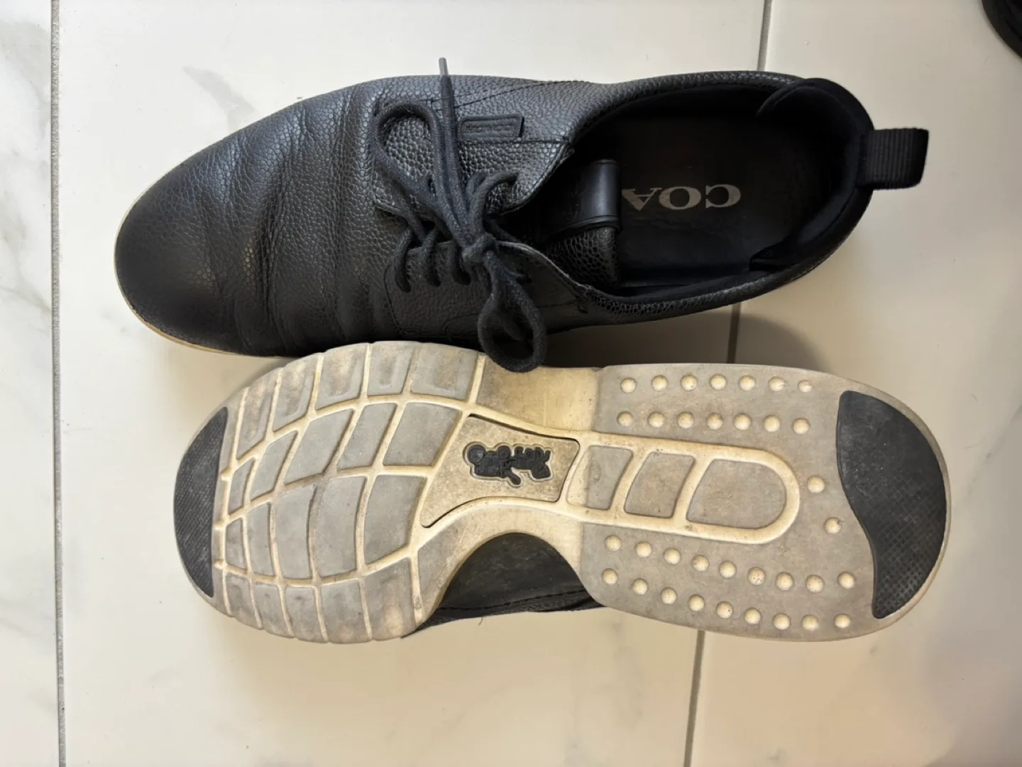 Coach Men Size 8.5 Black Leather Casual Dress Shoes image indicator(2)