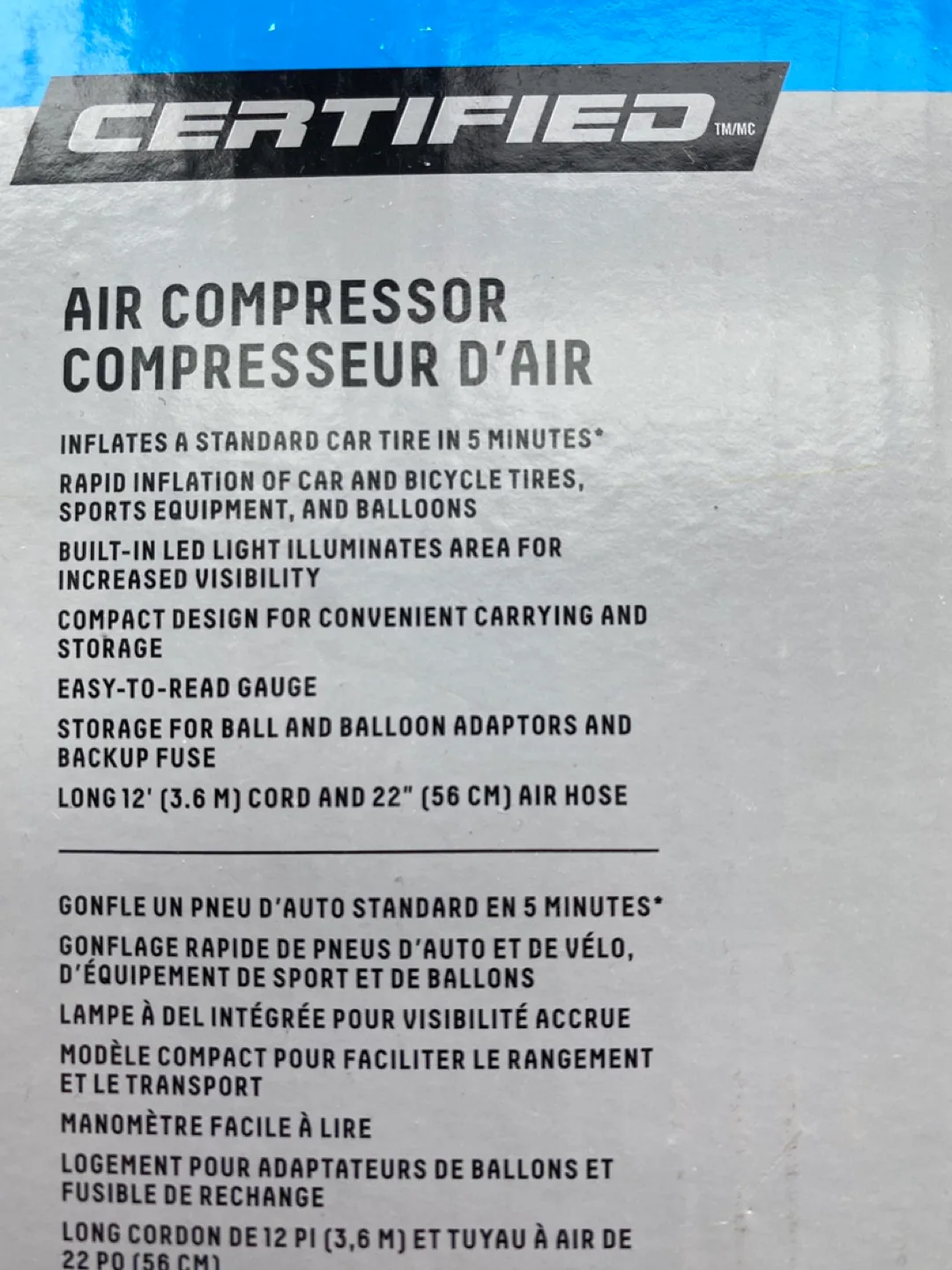 Portable Air Compressor with LED Light image indicator(3)