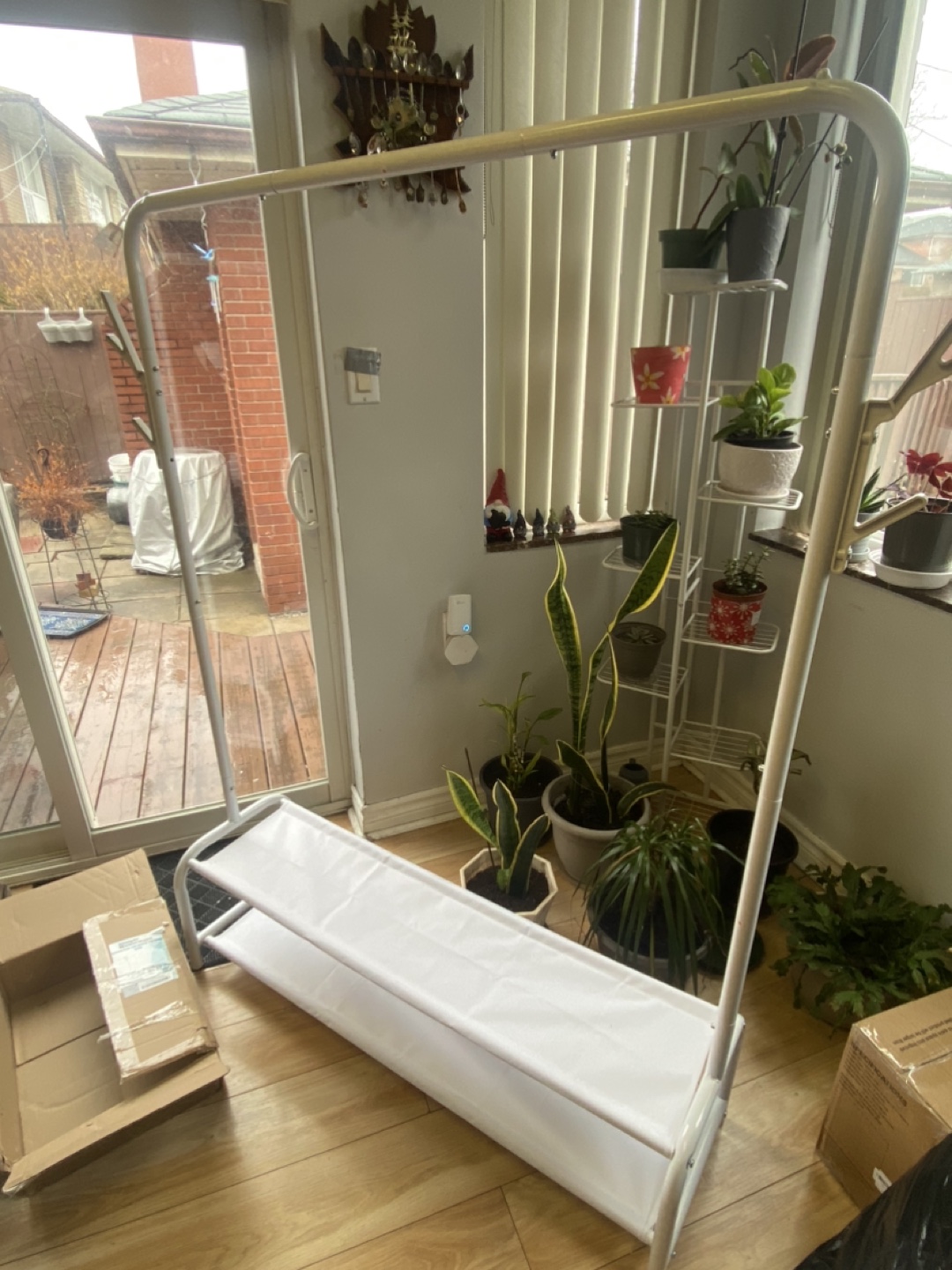 Simple Houseware Garment Rack with Shelves and Hooks - White - photo 3