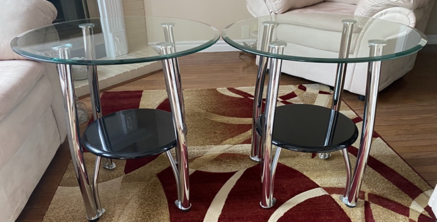 Glass-top Coffee Table Set with Two End Tables - photo 2