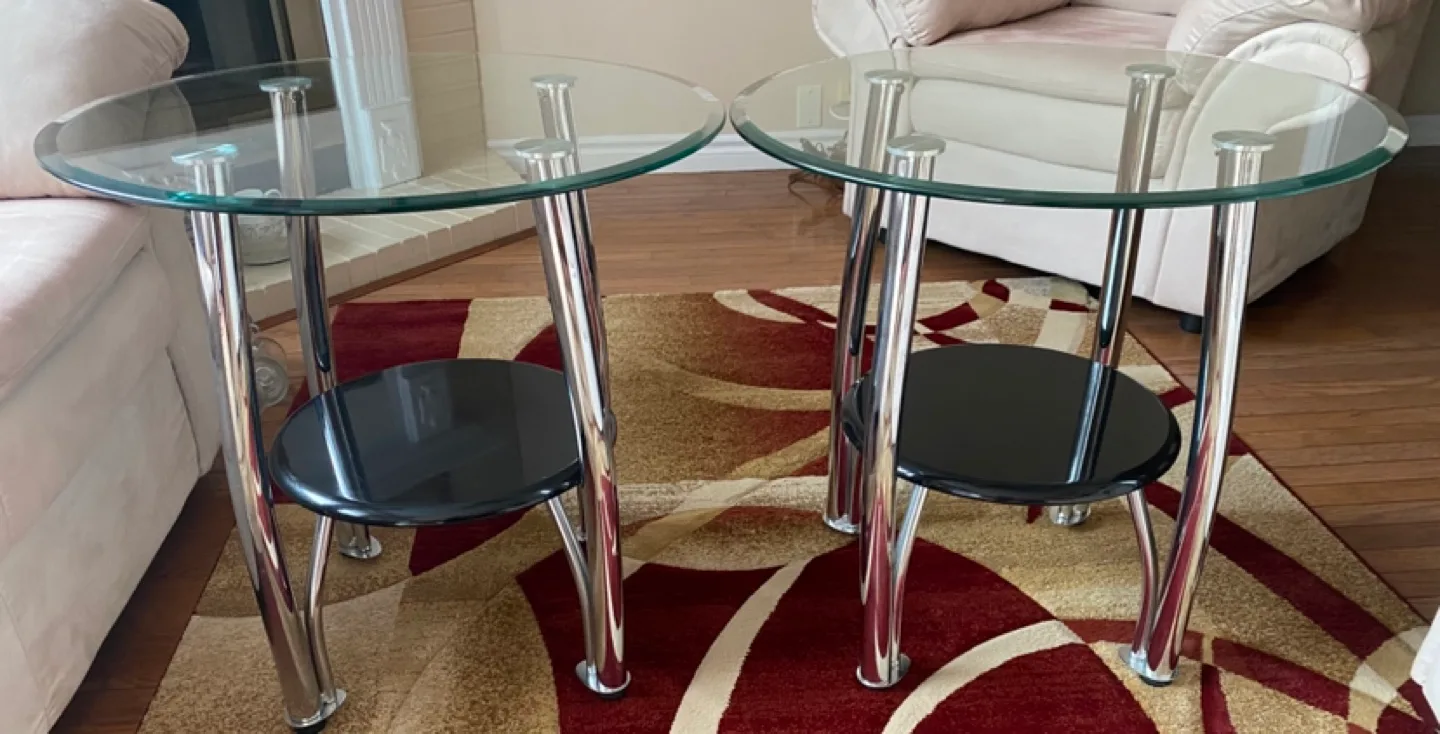 Glass-top Coffee Table Set with Two End Tables image indicator(2)