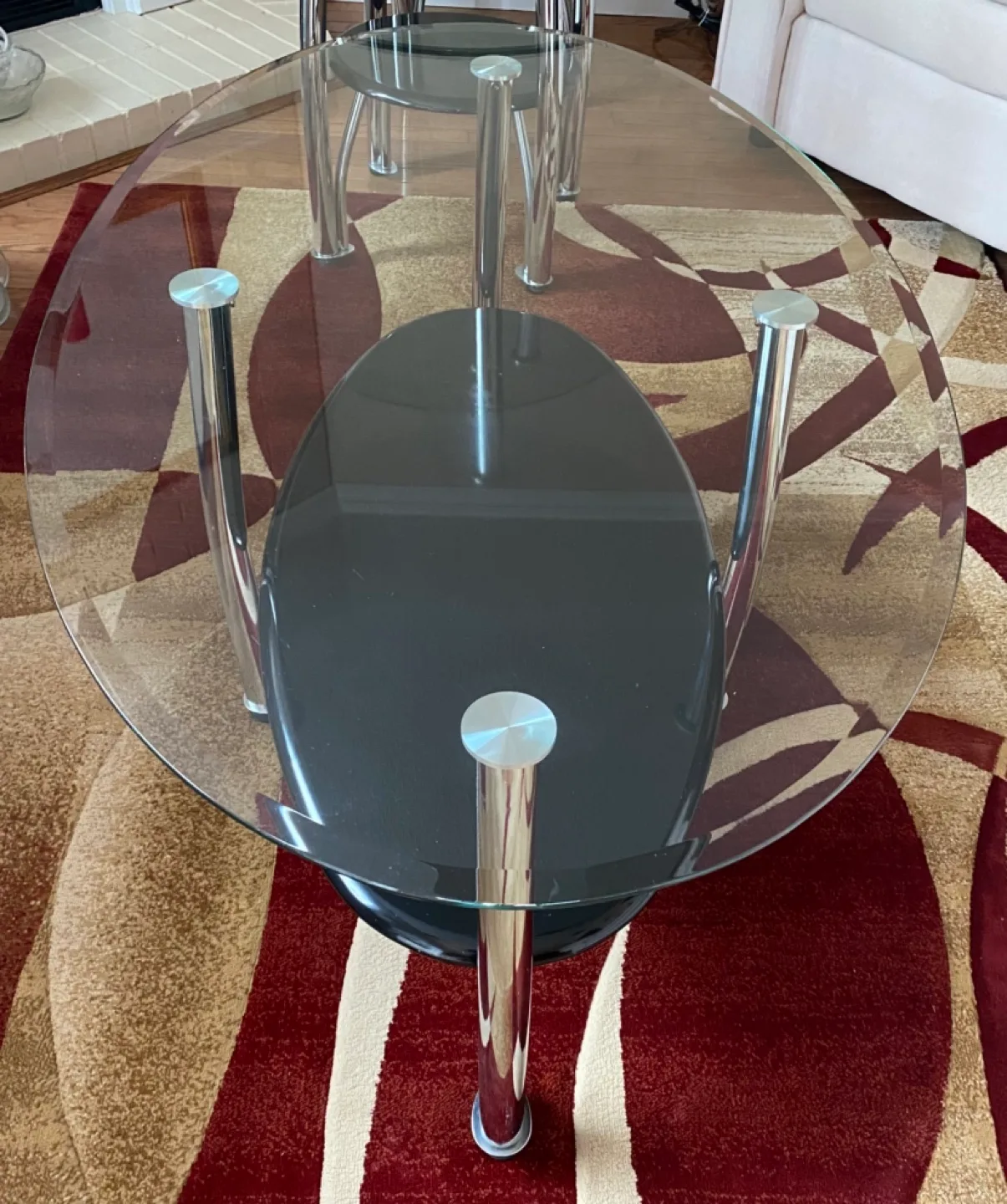 Glass-top Coffee Table Set with Two End Tables image indicator(5)