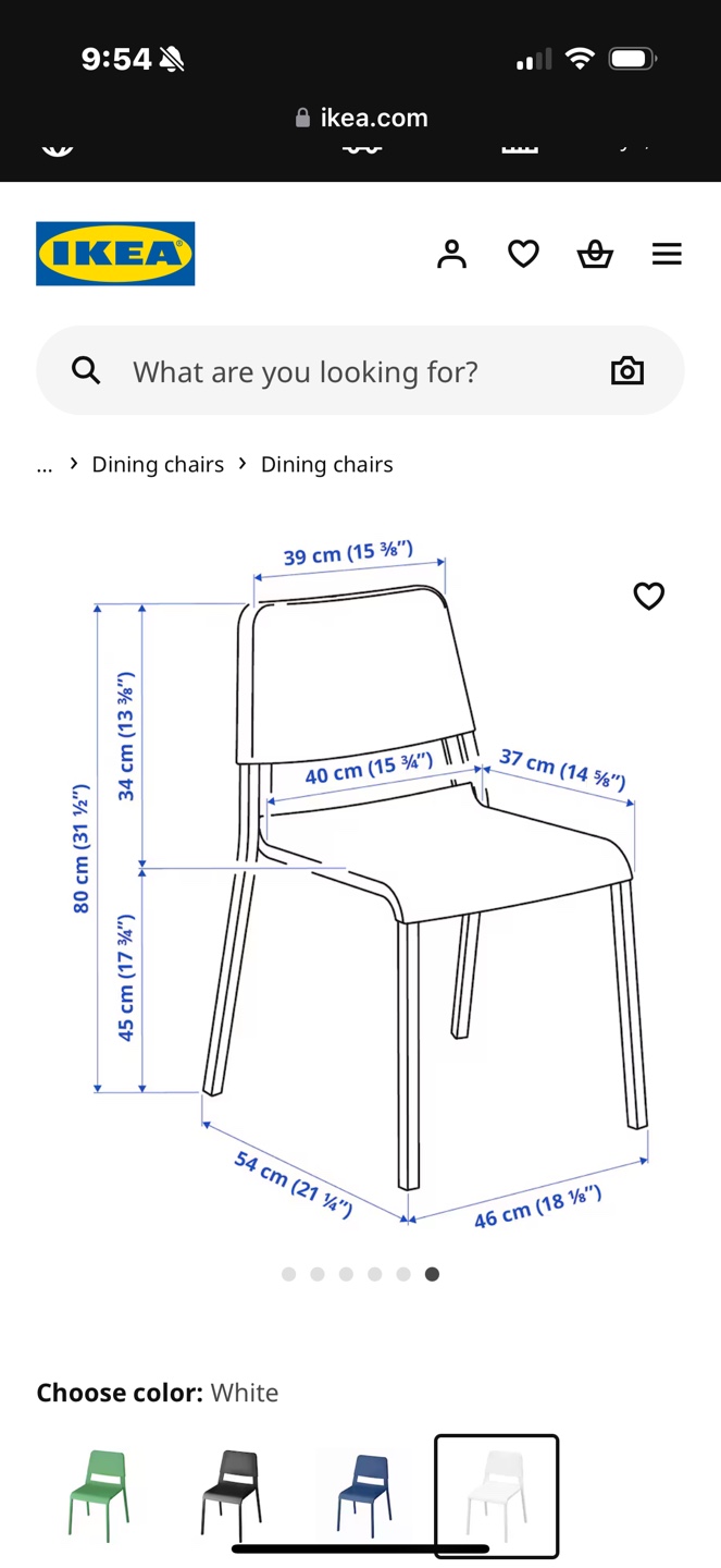 IKEA White Plastic Dining Chair - photo 3