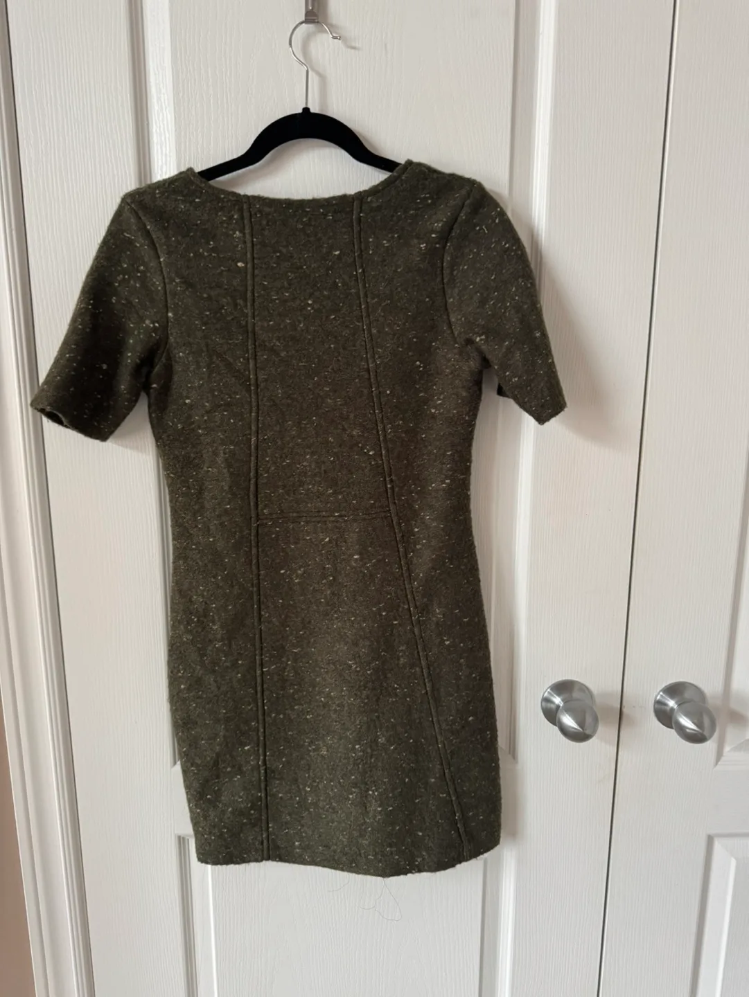 Zara Collection olive green short sleeve mini dress image indicator(5)