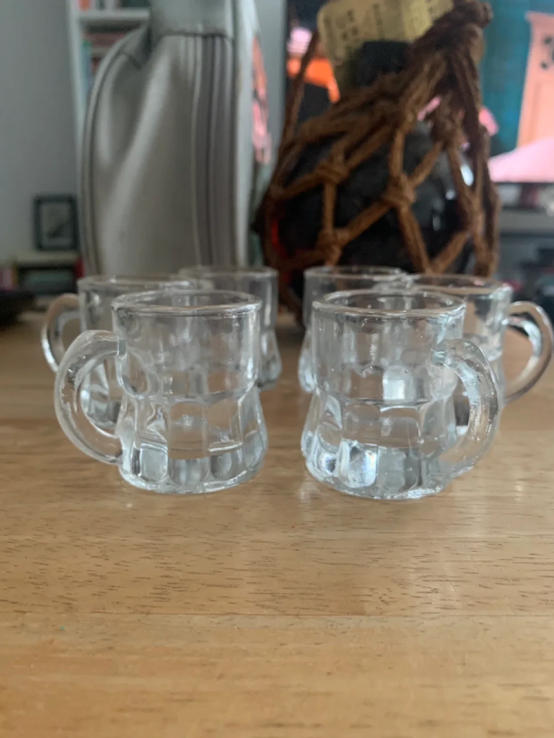 Set of six miniature glass beer steins image indicator(4)