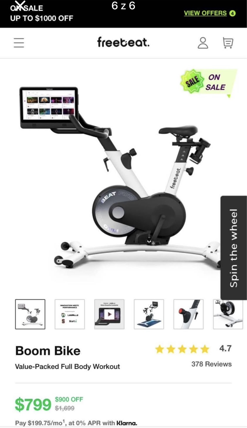 FreeBeat Boom Bike - White - photo 5