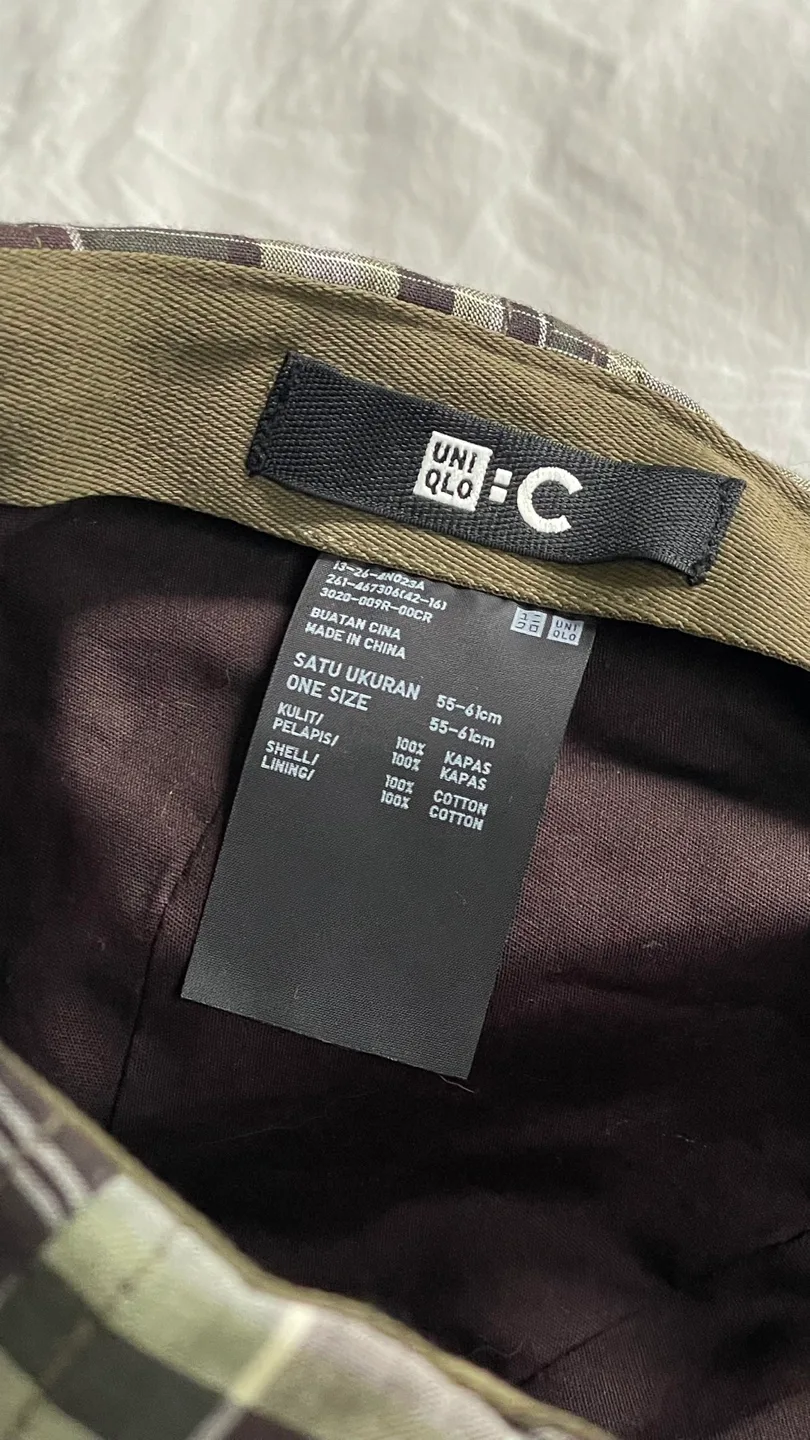 Checkered Long Brim UV Protection Cap image indicator(4)