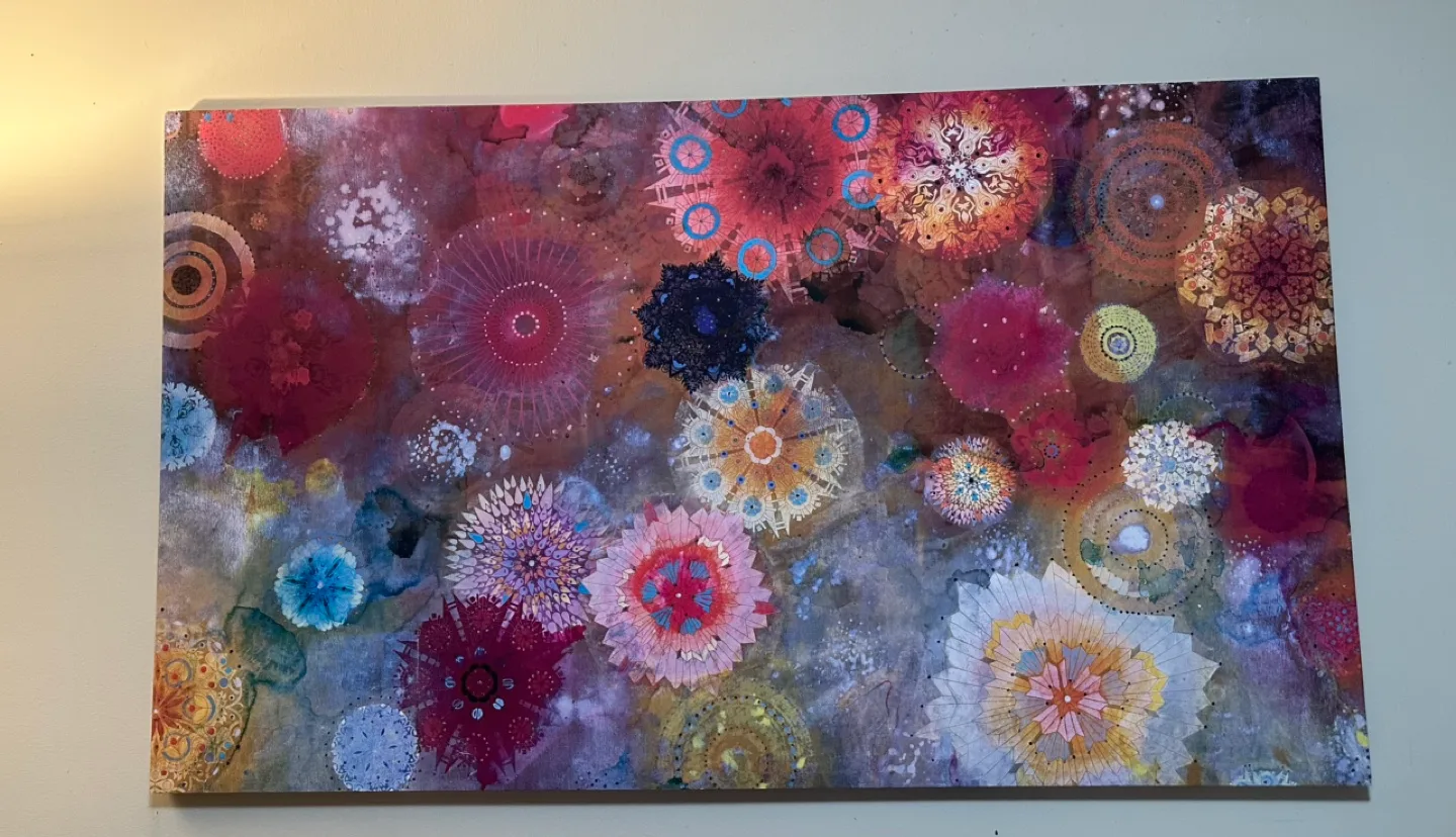 Extra Large Abstract Floral Canvas Wall Art thumbnail