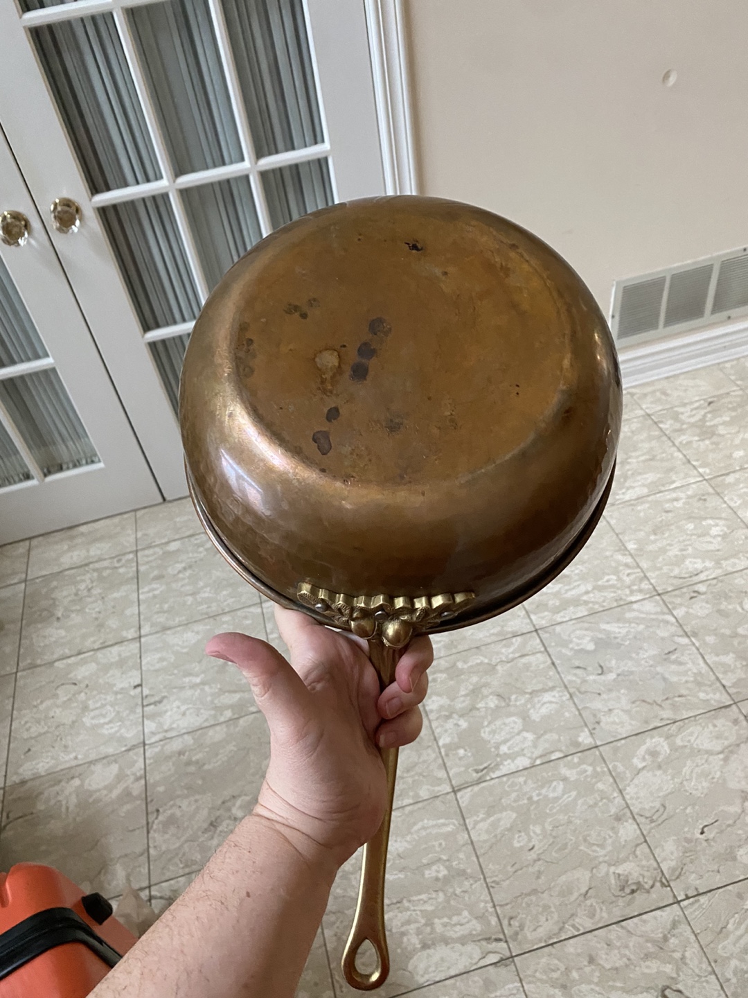 Vintage Copper Saucepan with Brass Handle - photo 3