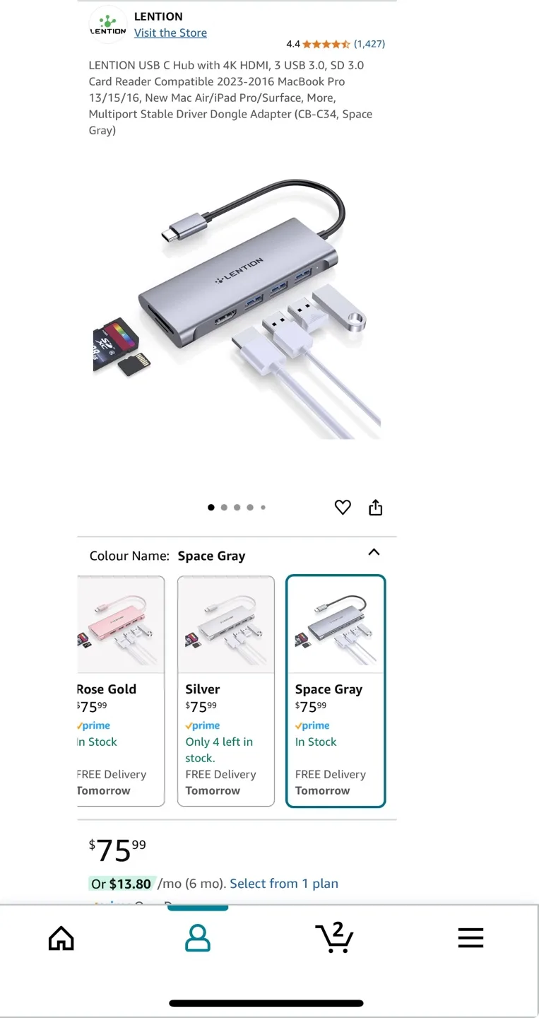 LENTION USB-C Digital Hub AV Multiport Adapter image indicator(6)